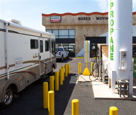 We refill all types of propane tank sizes with LP gas; RVs, campers, propane forklift tanks as well as vehicles powered by propane U-Haul autogas in Cypress, TX. . Propane refill at uhaul